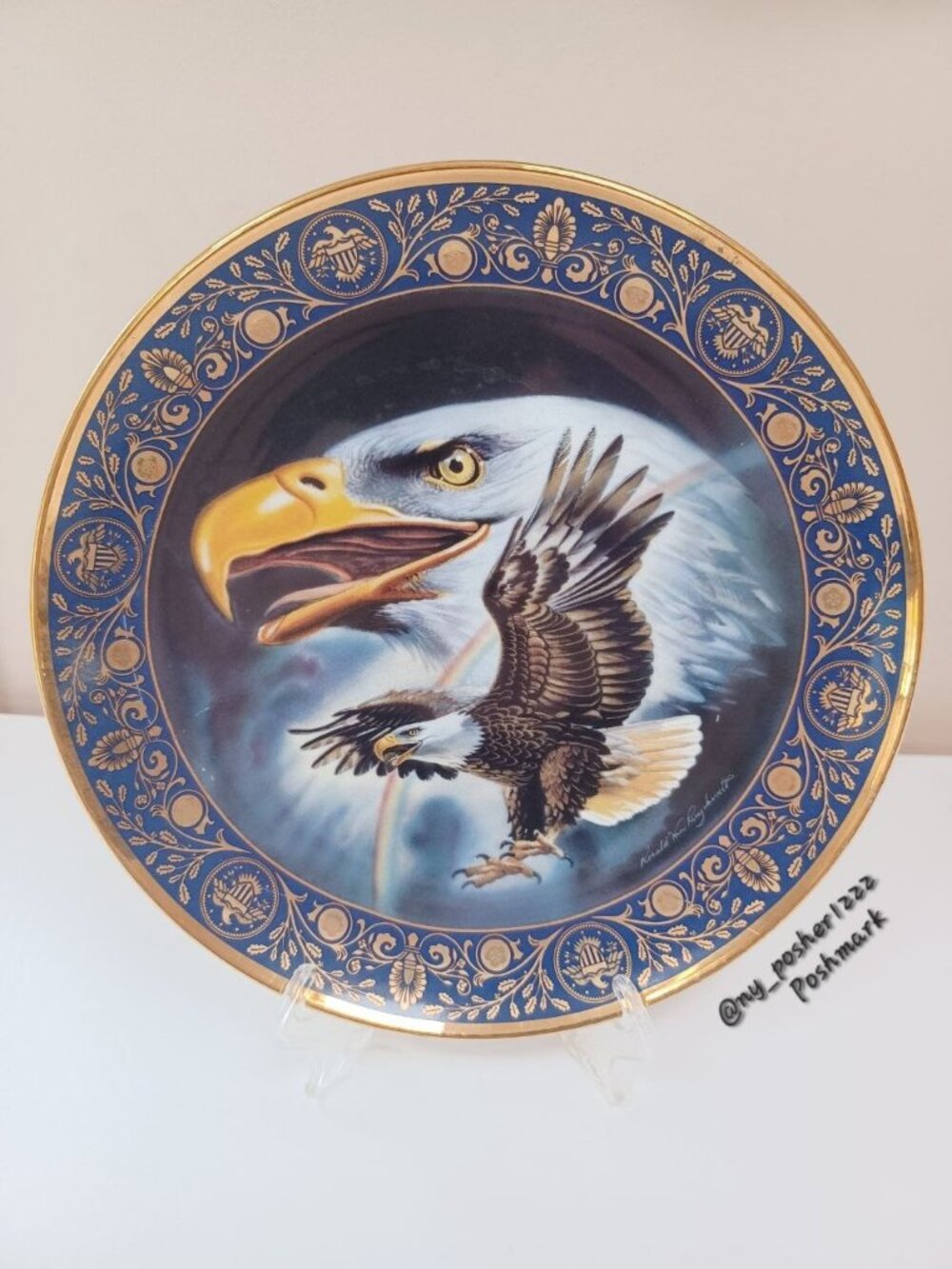*𝓥𝓣𝓖 Franklin Mint 𝐏𝐑𝐎𝐅𝐈𝐋𝐄 𝐎𝐅 𝐅𝐑𝐄𝐄𝐃𝐎𝐌 Collector Plate